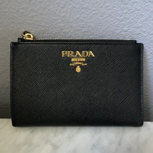 Prada Saffiano Metal Wallet Nero (Black)